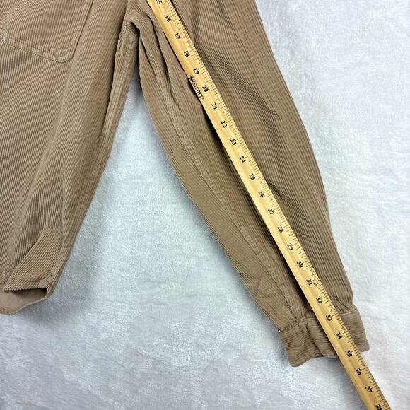 Urban Outfitters Corduroy Shirt Mens M Beige Khaki Heavyweight Thick Wale Preppy - Picture 7 of 10